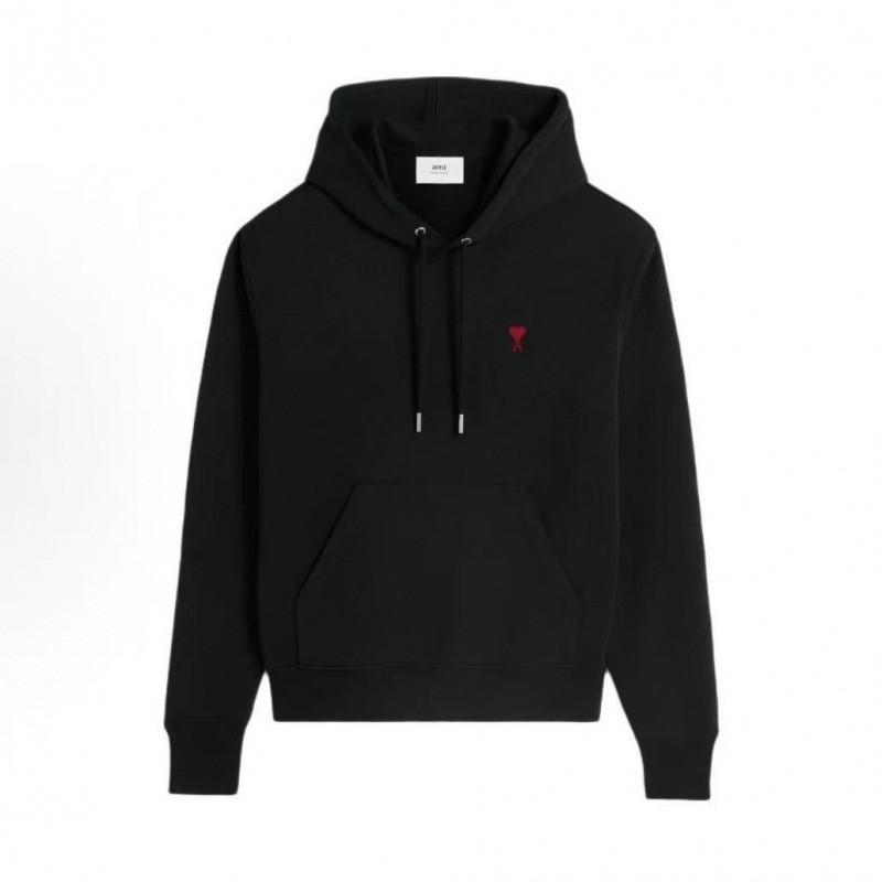 Couple Embroidered Hooded Sweatshirt Loose Fit Casual Cotton Pullover Daily Wear