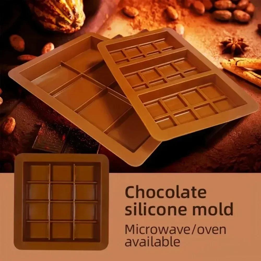 DIY Chocolate Bar Silicone Mold 8/12/24 Grids Chocolate Mold for Chocolate Bar Pistachio Candy Bar Mold Handmade Gifts