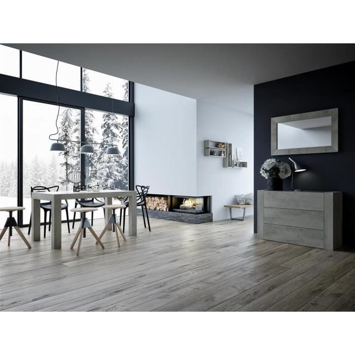 Etagères - mobili fiver - iacopo - 4 cubes muraux - mélaminé - effet béton - made in italy