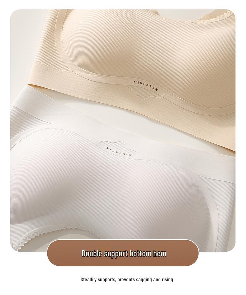 Women's Push-Up Camisole Bra: Seamless, Anti-Sagging, Comfortable Side Support for Spring & Summer.