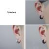 Umiwe hoop earrings men's ladies set of 4 surgical stainless steel Allergy free for both ears Popularity cool simple ring earrings earrings