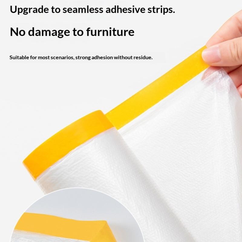 Disposable Furniture Dust-Proof Films Self-Adhesive Cabinet Dust Cover Cuttable Cabinet Protective Covers Masking Film