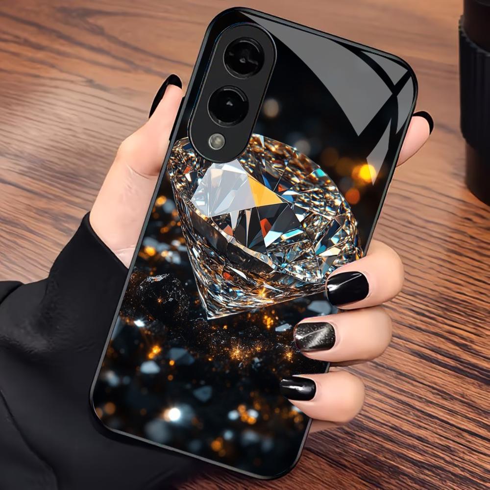 Luxurious Crystal Diamond Phone Case S26 Ultra Case S25 Ultra Case Glass for Samsung Galaxy S26 S25 S24 S23 S22 FE Ultra Plus