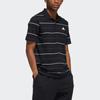 Adidas Yarndye Contrast Stripe Sports Polo Shirt Men Tops Black GP1009