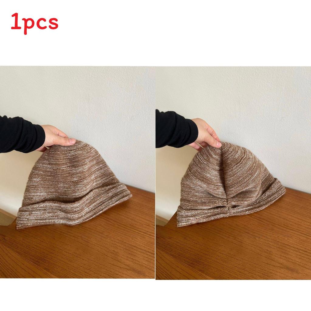 Knitting Patterned Streetwear Flat Top Hat With Sunshade For Casual Urban Wear коричневый