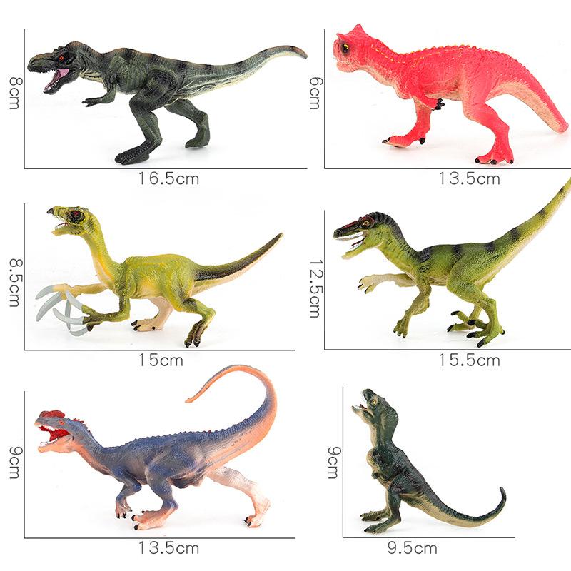 Source Factory Jurassic Animal Model Solid Static Dinosaur Ornament, Tyrannosaurus Velociraptor Forest Toy