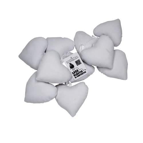 Coeurs en coton - Sodertex - Pack de 10 - 9x8 cm - Idéal pour loisirs créatifs - Hypoallergénique