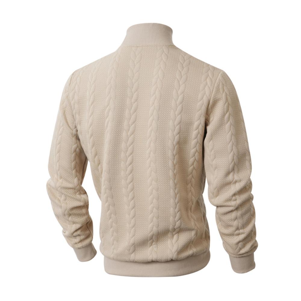 Men'S Sweater Turtleneck Warm Knitted Pullover Cable Knit Sweater Men'S Top Autumn and Winter Commuting Fashion Top Casual Dating Daily