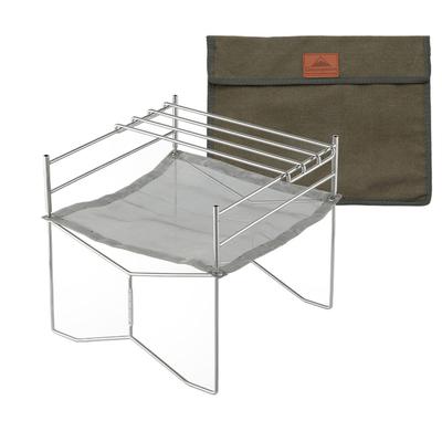 CAMPING MOON B4 Solo Grill Bonfire Stand Solo Bonfire Stand Fire Mesh All Stainless Steel 304 With Canvas Case SOLO-202