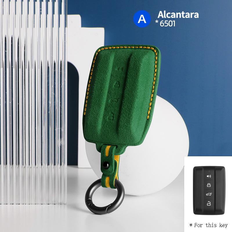 Car Key Case Suede Fob for TANK 300 500 Tank300 Tank500 for GWM WEY Great Wall Remote Cover Shell Keychain Holder Accessories