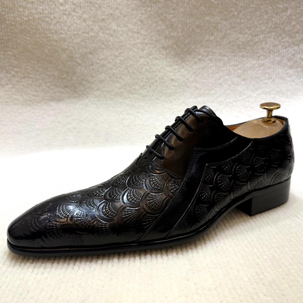 

Fashion Men s Italian Designer Handmade Genuine Leather Dress Shoes Black Brown Oxfords Business Office Lace-Up Derby Shoes 46 чёрный