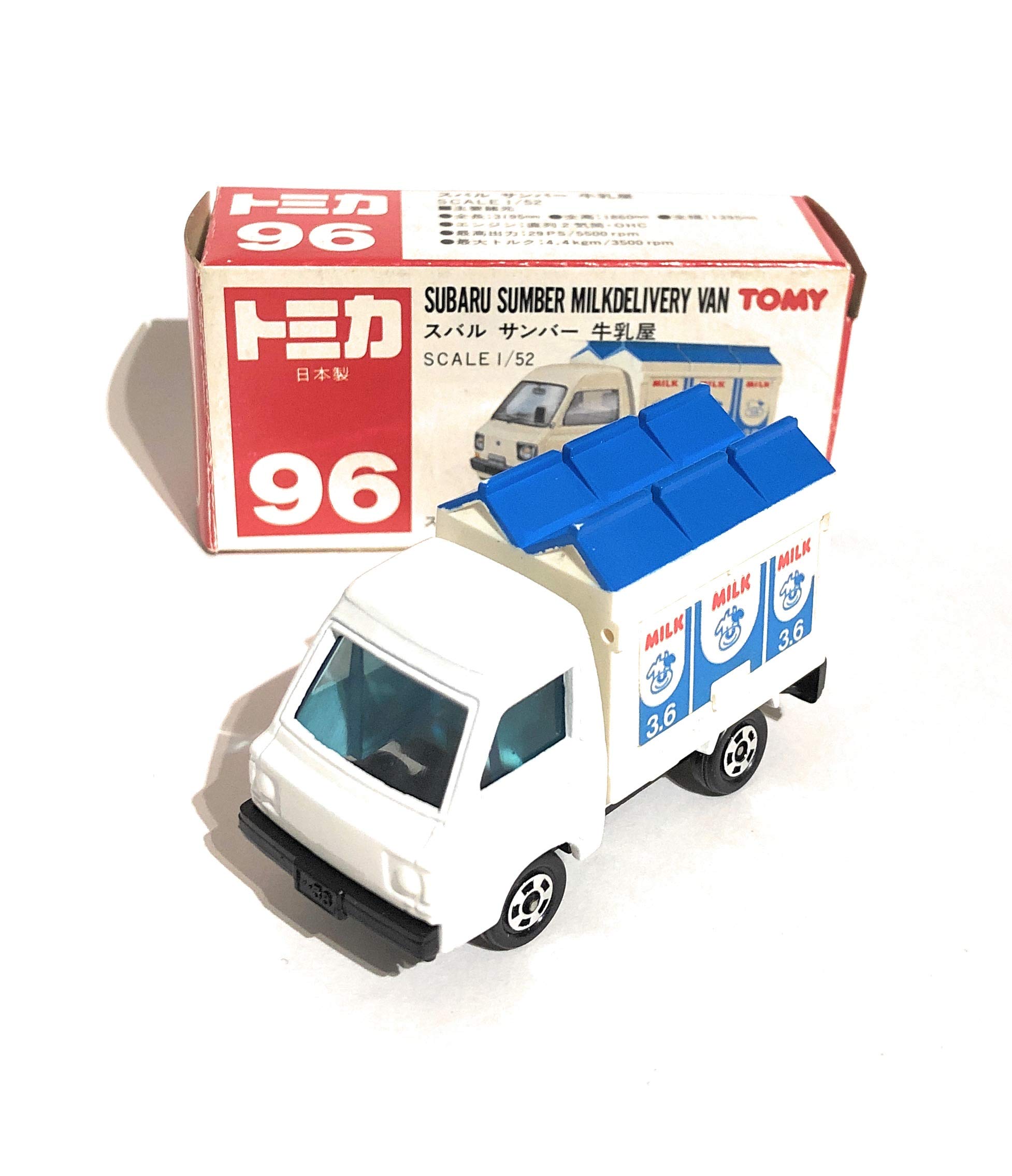 

Tomica 96 Сделано в Японии Subaru Sambar Milk Shop 1/52