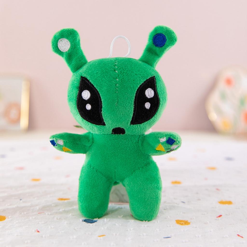 1525Cm Aftonsparv Green Alien Kawaii Plush Toys Alien Soft Stuffed Anime Dolls For Kid Birthday Christmas Gift Valentine'S Day