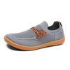 Mens Breathable Knit Slip-On Casual Shoes Wide Toe Fall Comfort Loafer