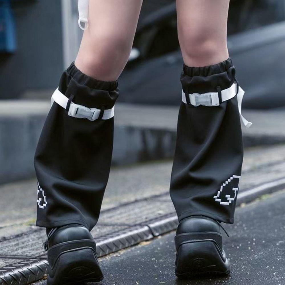 Harajuku Zimní návleky na nohy Y2K Dlouhé punčochy Vintage krytky na chodidla Streetwear