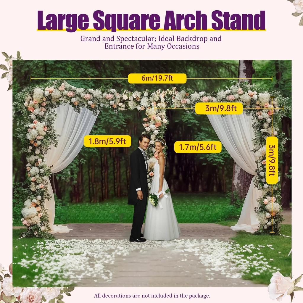 Silver Professional Backdrop Stand Pipe Kit, 10x20ft Heavy Duty Background Support System, Back Drop DIY Stand Background Frame