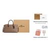 Coach Rowan 32 Gold Micro Logo Zipper Closure Pvc Leather Shoulder Crossbody Tote Bag Large Women handbags Brown CW422-IMXHE