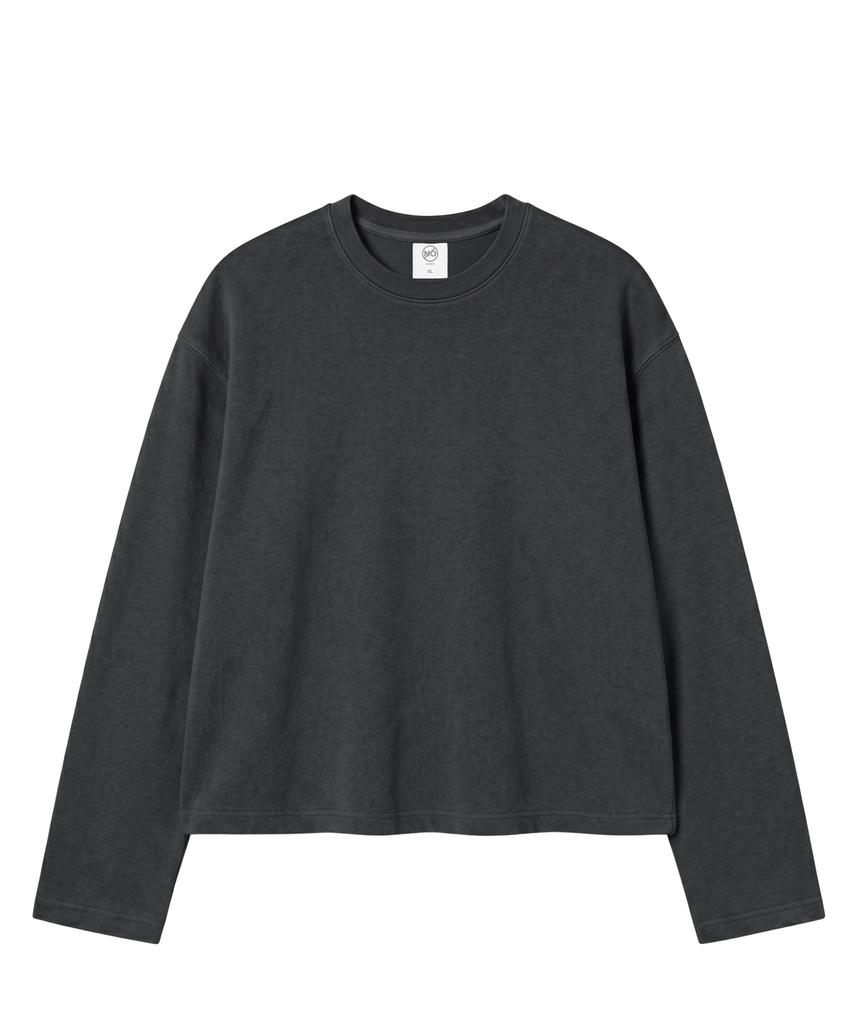 Noming [2Pack] Loose Fit Crop Pigment Long Sleeve (4 Colors)