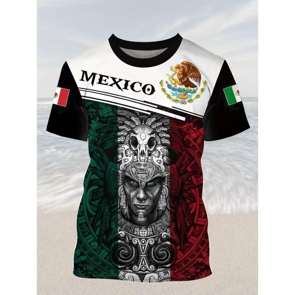 3D Digital Printing T-Shirt Teen Men's Short Sleeve Top Versatile Breathable