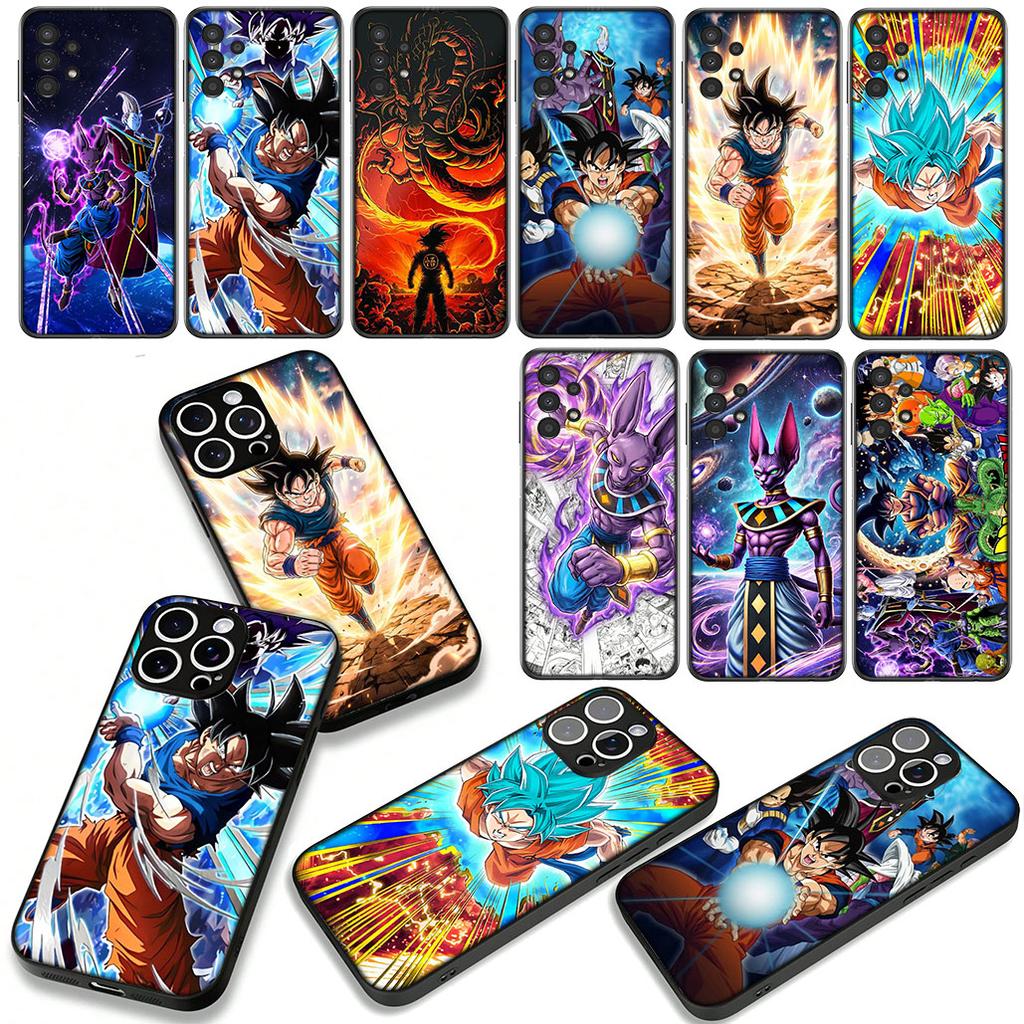 Phone Cover for Apple iPhone 16 15 14 Plus 13 12 Mini 17 Pro Max + 16E Air 16+ ProMax Case Beerus Whis Dragon Gokus Ball Casing