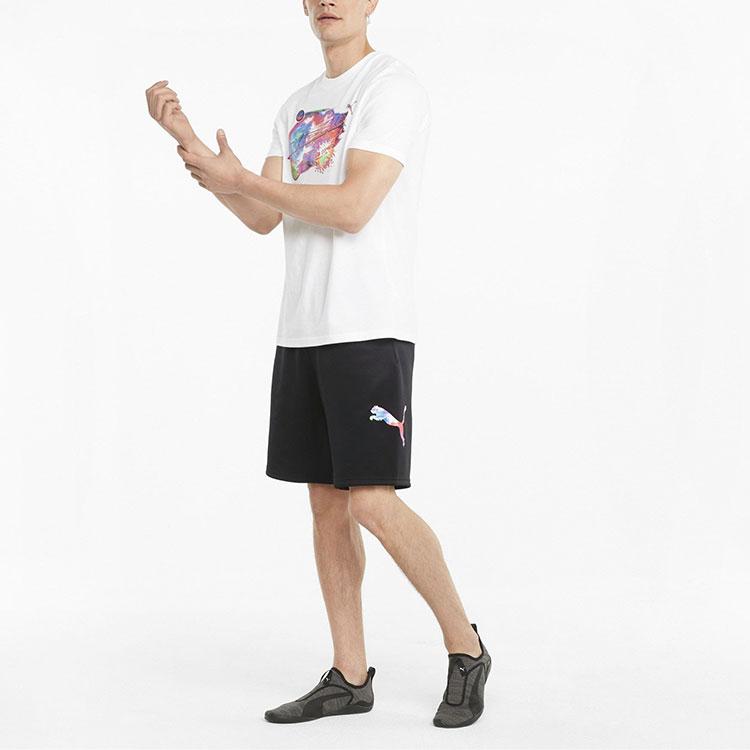 Puma X RKDO Esports Collaboration Logo Print Drawstring Mid-Rise Casual Shorts Men shorts Black 532694-01