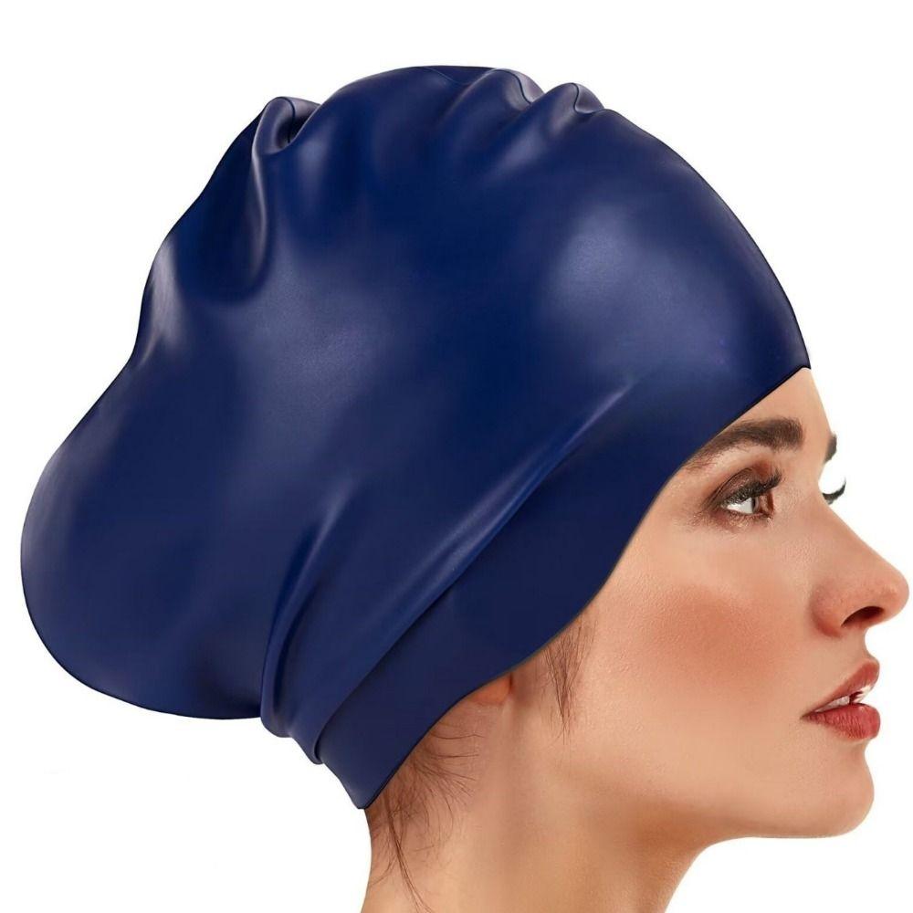 Soft Waterproof Swim Cap Elastic Snorkeling Cap Silicone Swim Headgear  Prevent Chlorine Irritation