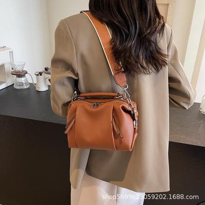 New Sense Handbag Bag Female Senmeng Fashion Soft Leather Shoulder Bag Large Capacity Messenger Bag