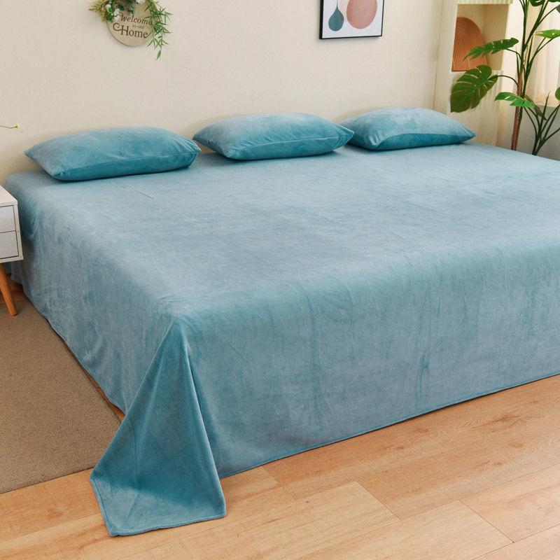 Зимняя теплая толстая плюшевая бархатная плоская простыня — фото 15