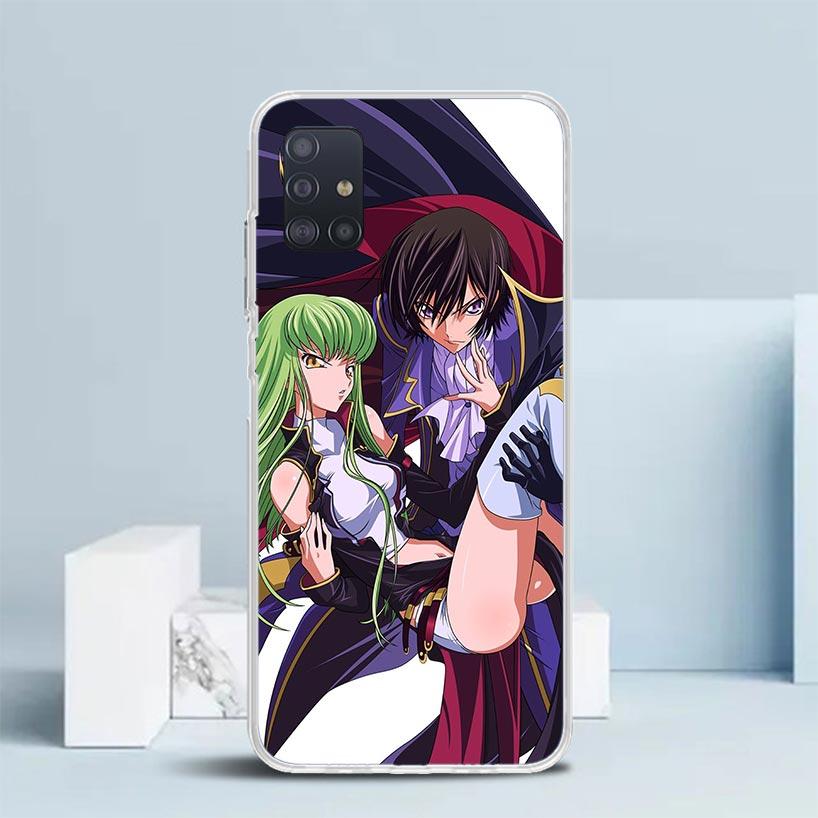 Code Geass Anime Soft Cover for Samsung Galaxy A12 A22 A32 A52 A72 A02S Phone Case Note 20 Ultra 10 S10 Plus A51 A71 A50S A20S A