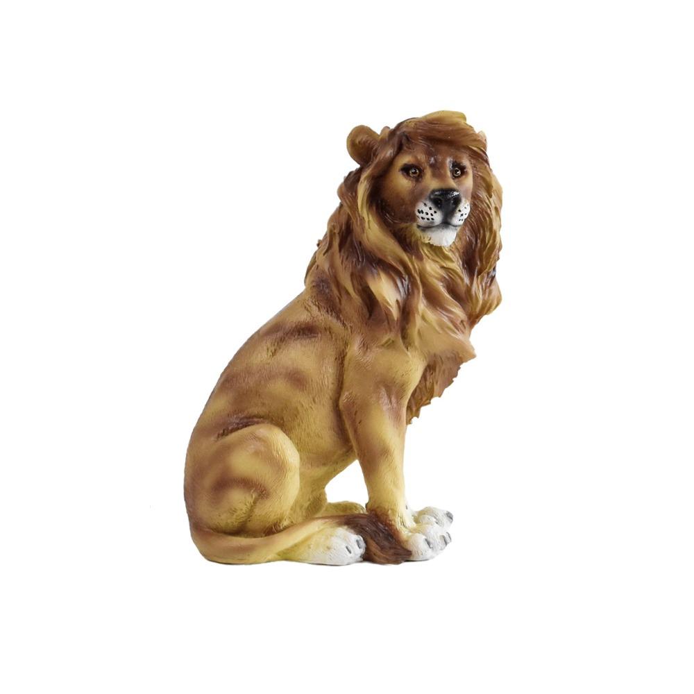 

Luxury Animal Ornament Resin Miniatures Figurine Sculpture Desktop Decoration Lion Statue Home коричневый