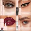 DUNUF 4-in-1 Professional Makeup Box - Mascara, Waterproof Eyeliner, Lip Gloss & Brow Gel, 12 Colors Available