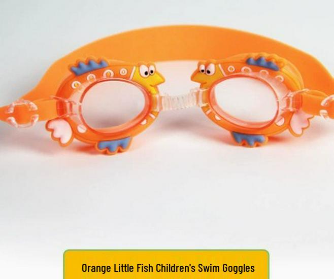 Kids' Pink Cartoon Anti-Fog Swim Goggles - Waterproof, HD Vision for Toddlers