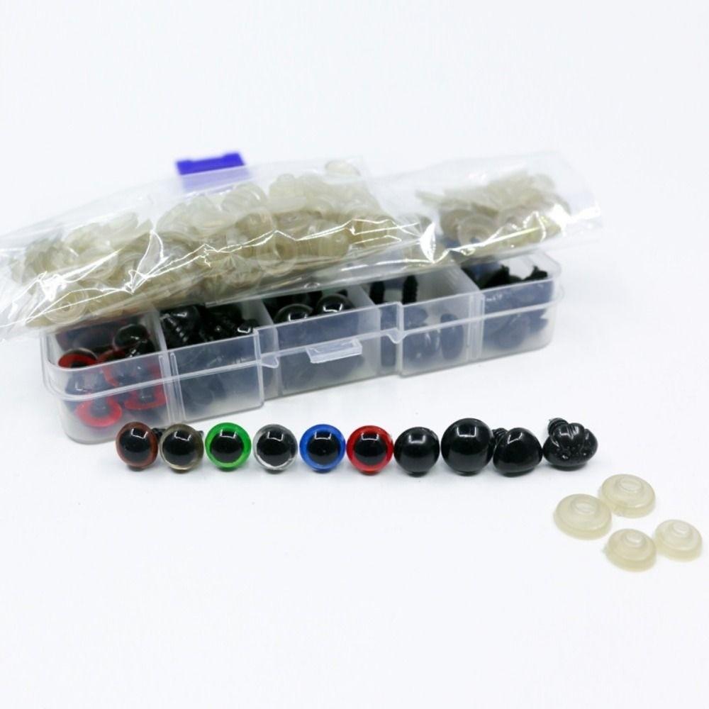115pcs/box Round Shape Plastic Safety Screw Eyes 3 Sizes Doll Bear Toys For Toys