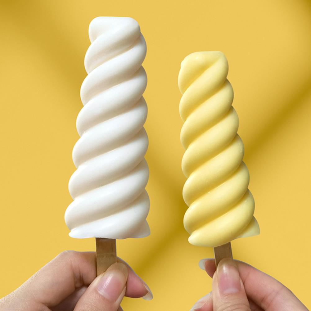 6 Cavity Carambola Silicone Ice Cream Mold with Lid DIY Ice Lolly Mold Popsicle Ice Mould