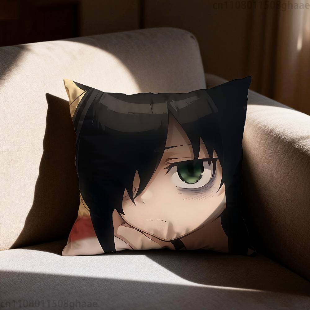 C-Character Tomoko Kuroki Pillowcase Casual Style Decoration, Suitable for Home Decoration (excluding Pillow Core)