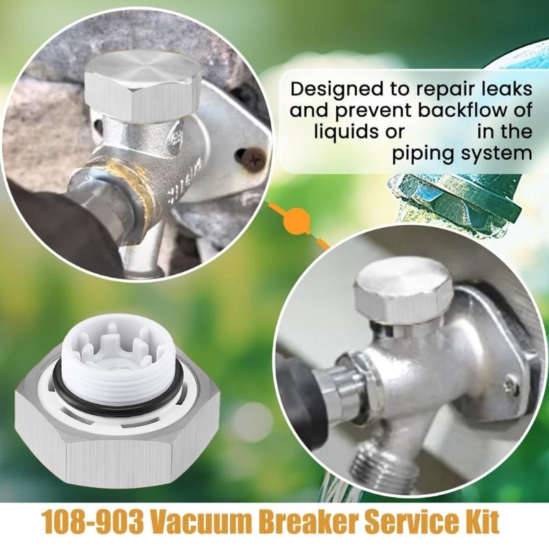 Heavy Duty Metal Anti Siphon Valves Repair Kits Outdoor Faucet Repair Kit for Plumbing Fixtures Simple Installation
