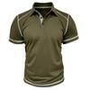 Men’s Polo T-shirt Cotton Short Sleeves Color Block Slim Fit Shirts Turn-down Collar Button Pullovers Spring Summer Casual Wear