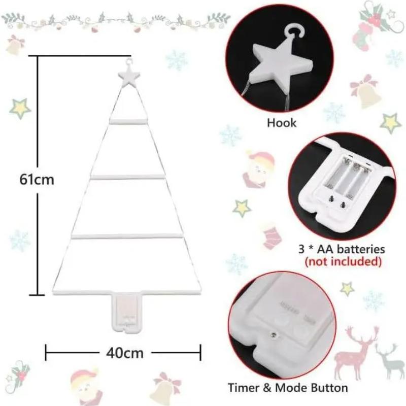 1PC Warm/colorful Battery Box Powered Christmas Atmosphere Staircase Decorative Lights for Bedroom Room Christmas Dinner Party