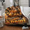 Deer Forest Scene Home Customize Your Name Blankets Soft Cozy Lightweight Allseason Multiuse Blanket For Picnic Sofa Office Bed Living Room Perfect