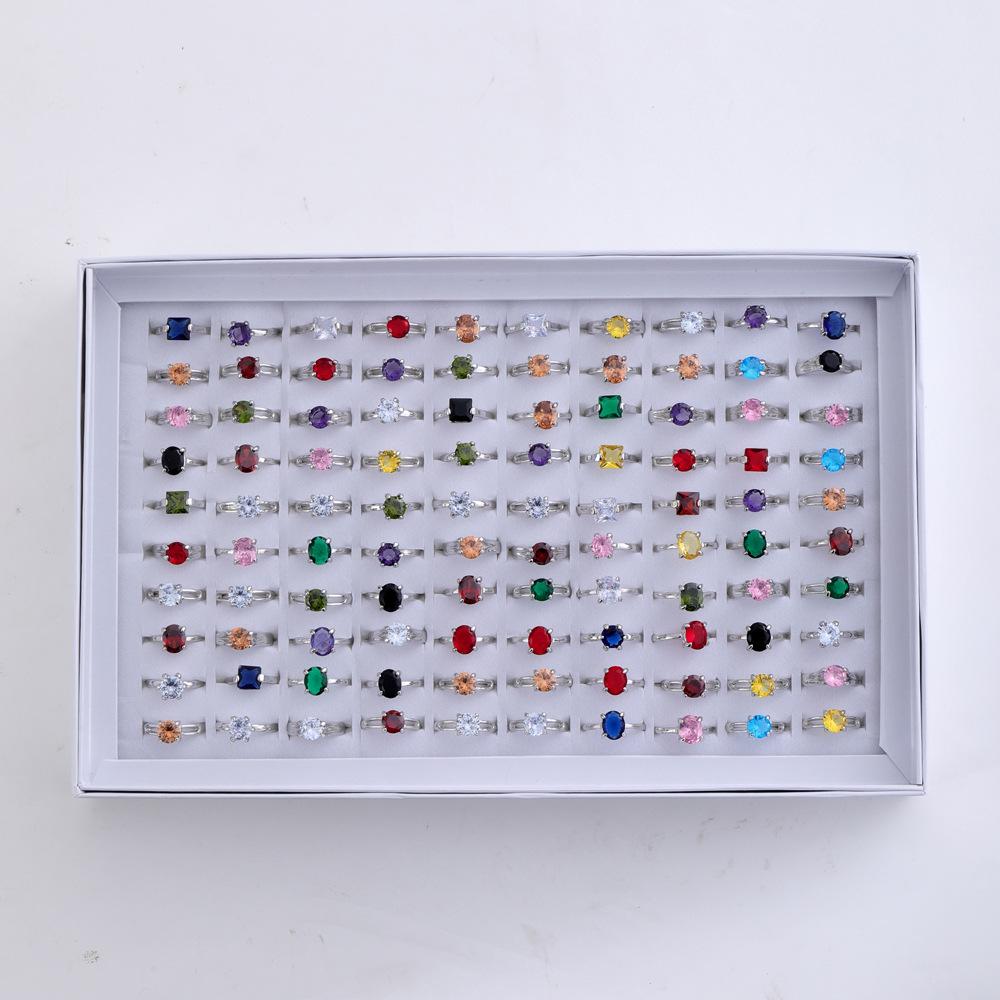 Trendy Multi-Style Zircon Square Ring - Women's Fashion Accessory