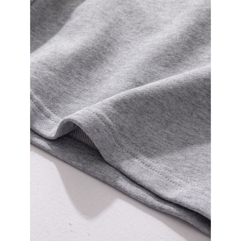Men Pure Cotton Shorts Summer Thin Pure Cotton Breathable Sweatpants Trendy Loose Straight-leg Athleisure Cropped Pants for Men