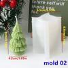 3D Fir Tree Christmas Tree Candle Silicone Mold Five Pointed Star Coniferous Christmas Tree Candle Silicone Mold