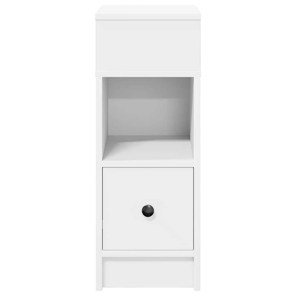 Nightstand with Drawer White 25 x 31 x 66 cm