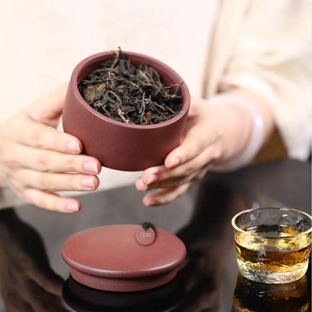 Yixing Zisha Small Cylinder Tea Caddy: Moisture-Proof Seal Jar for Pu-erh Tea Storage