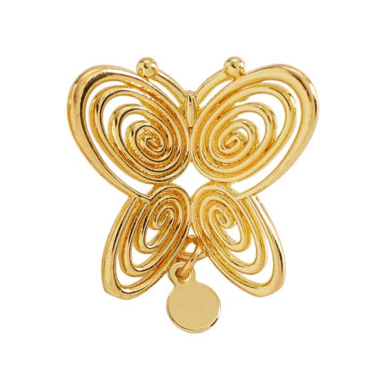 1 Pair Stud Earrings Hollow Spiral Butterfly Design Drop Earrings Lightweight Stable Non-Slip Earrings Jewelry