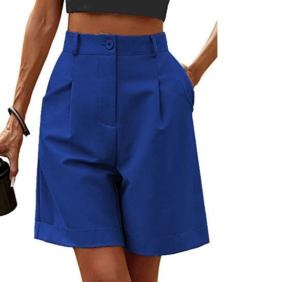 

Женские шорты Эластичная высокая талия Широкие штанины Карго Рабочие шорты Рабочие шорты 3XL синий