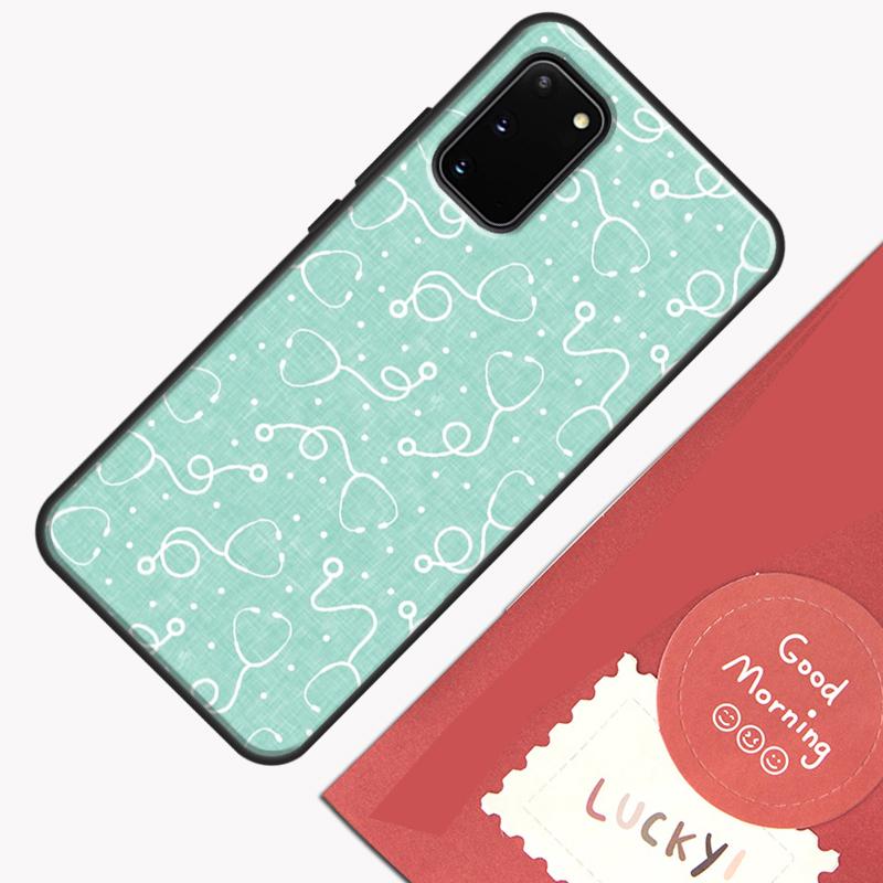 Cute Stethoscope Heart Phone Case For Samsung Galaxy S26 S25 S24 S20 S21 S22 S23 Ultra S10 Plus S25 FE Cover Shell