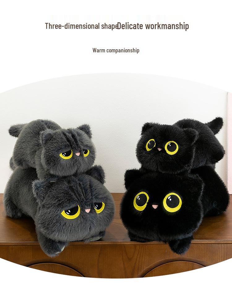 Cross-Border Long Plush Cat Pillow Doll for Girls - Cozy Comfort Bed or Leg-Clamping Toy