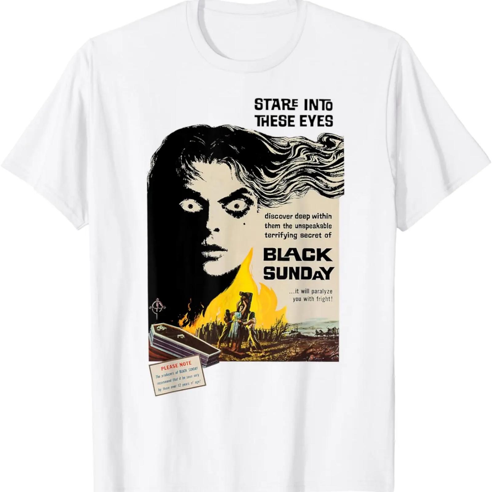 

STARE INTO THESE EYES Creepy Horror Movie-Retro Movie Poster T-Shirt XXXXXL