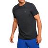 Men's Under Armour Rush Seamless Fitted Casual Sports Round Neck Breathable Short Sleeve Black 1351448-001